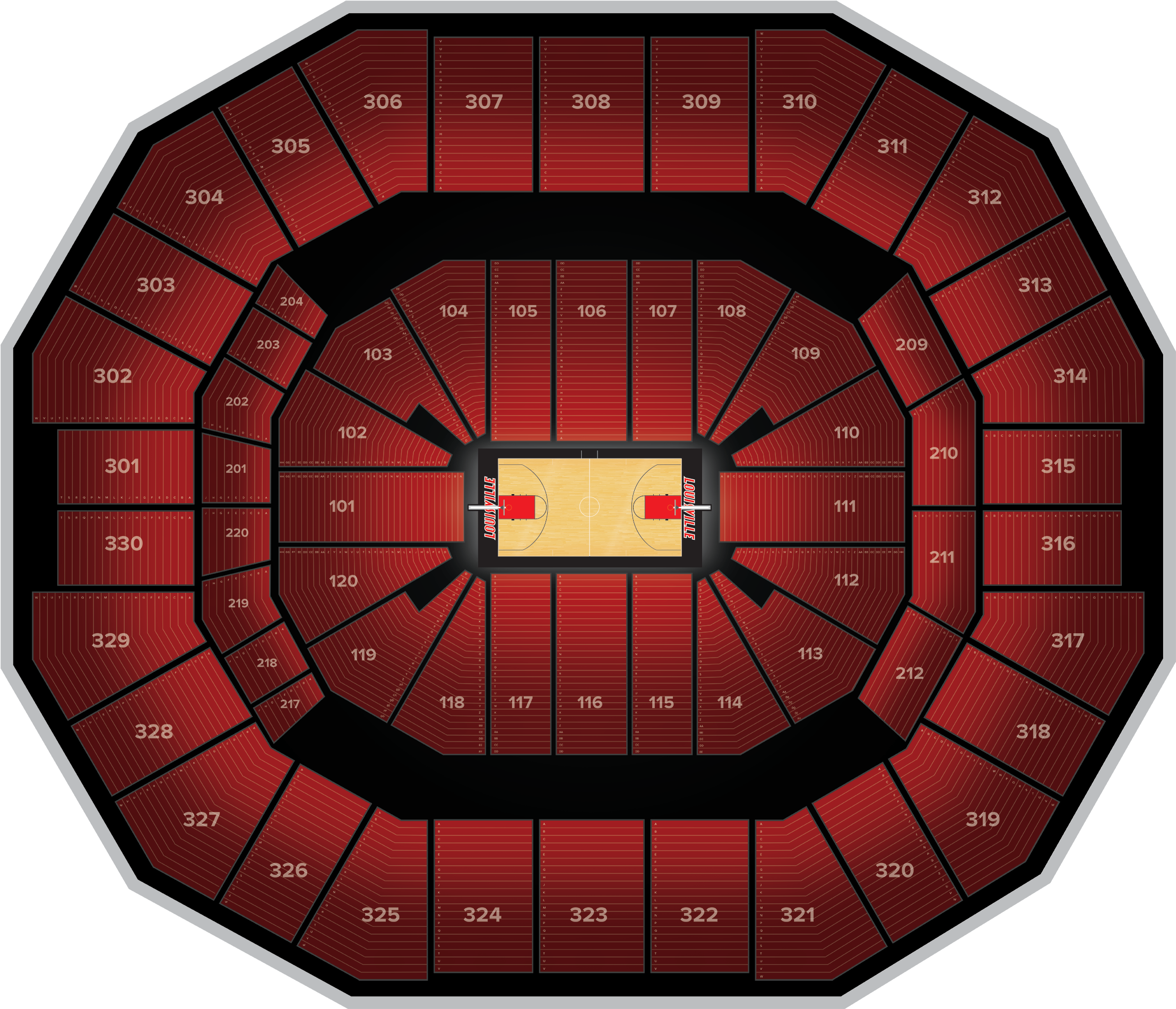 Seton Hall Basketball At Louisville Basketball At Kfc (2560x1936), Png Download