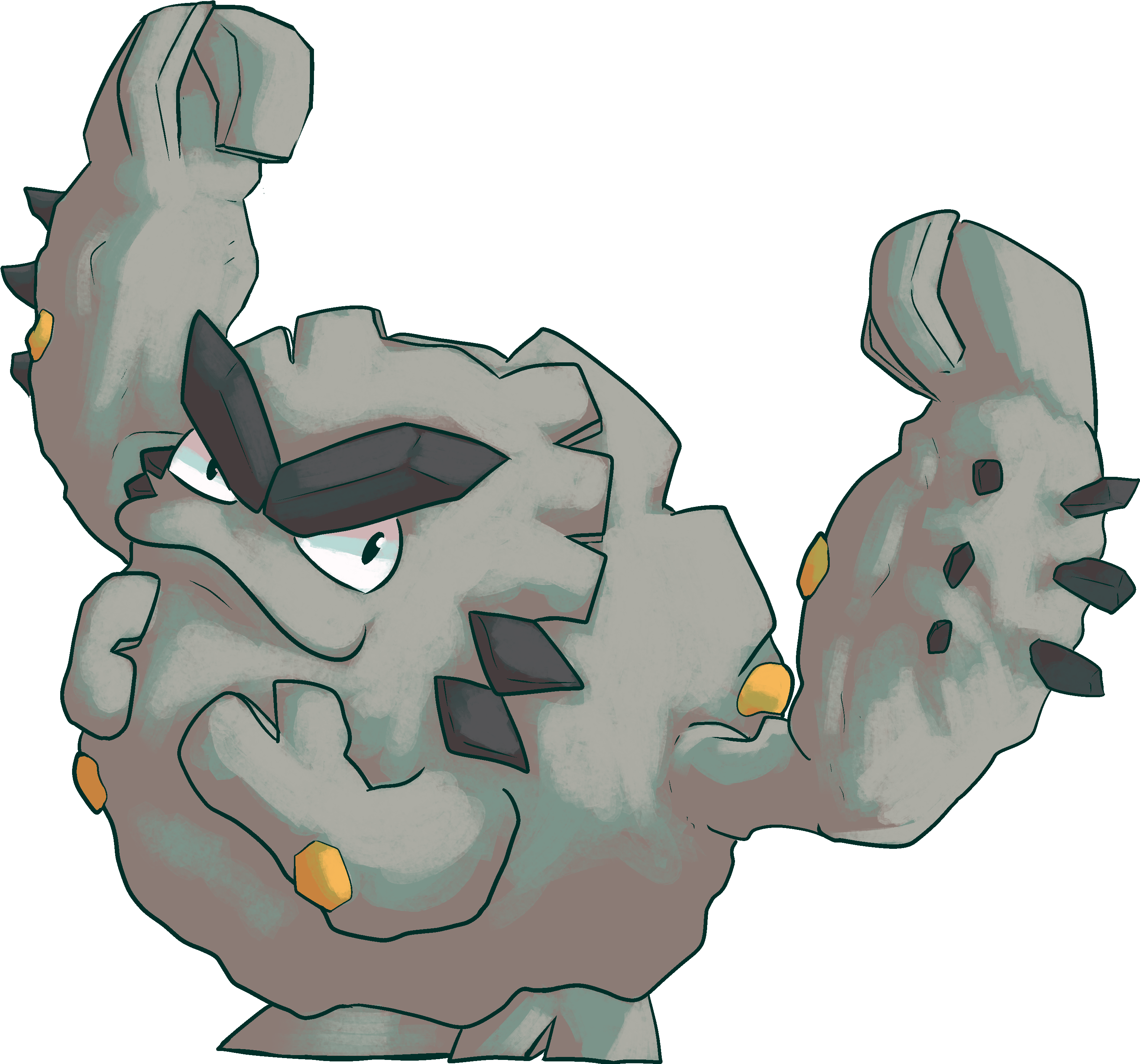 Alolan Graveler (3101x2903), Png Download