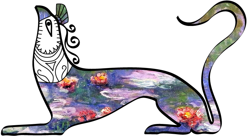 Monet 1 - Claude Monet, Pink And Red Waterlily, Oil On Canva (800x440), Png Download