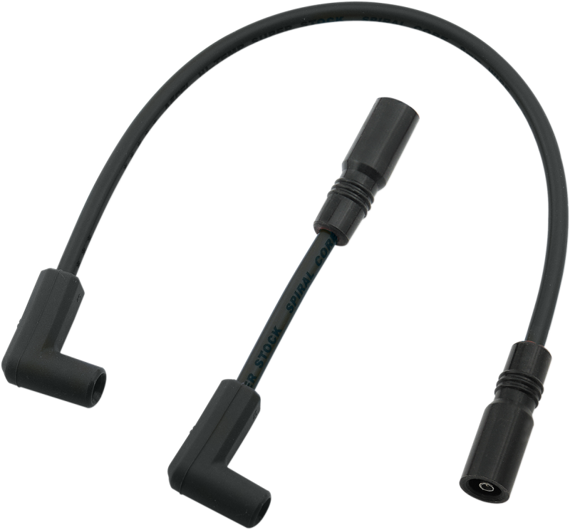 S/s Spiral Core Wire Set Black - Accel 171100-r 8mm Yellow Spark Plug Wire (800x744), Png Download