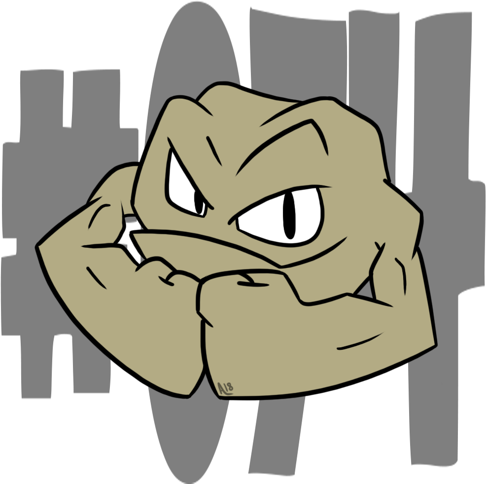#geodude #pokemon #pokemonadaypic - Cartoon (1000x1000), Png Download