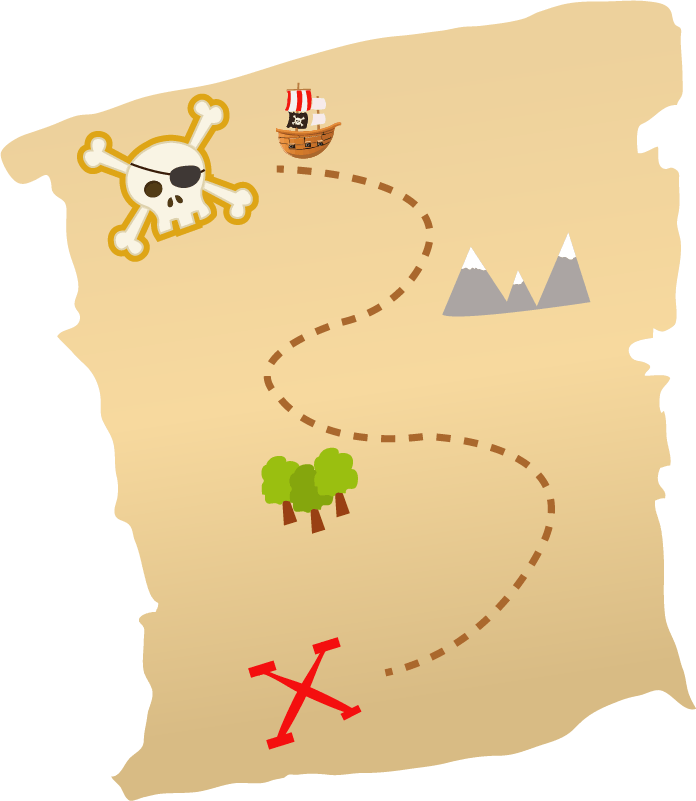 Treasure Map - Piracy (696x801), Png Download