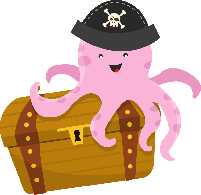 Pirate Octopus - Piracy (824x801), Png Download