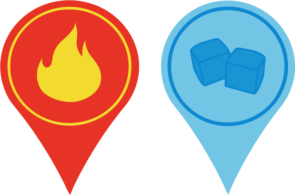 Surviving The Ice Age Might Be Worth It Though Because - Fire And Ice Icons (1255x720), Png Download