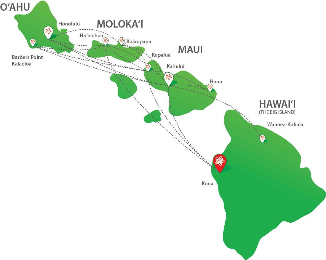 Mok Routemap - Map Of Kalaupapa Hawaii (1105x920), Png Download