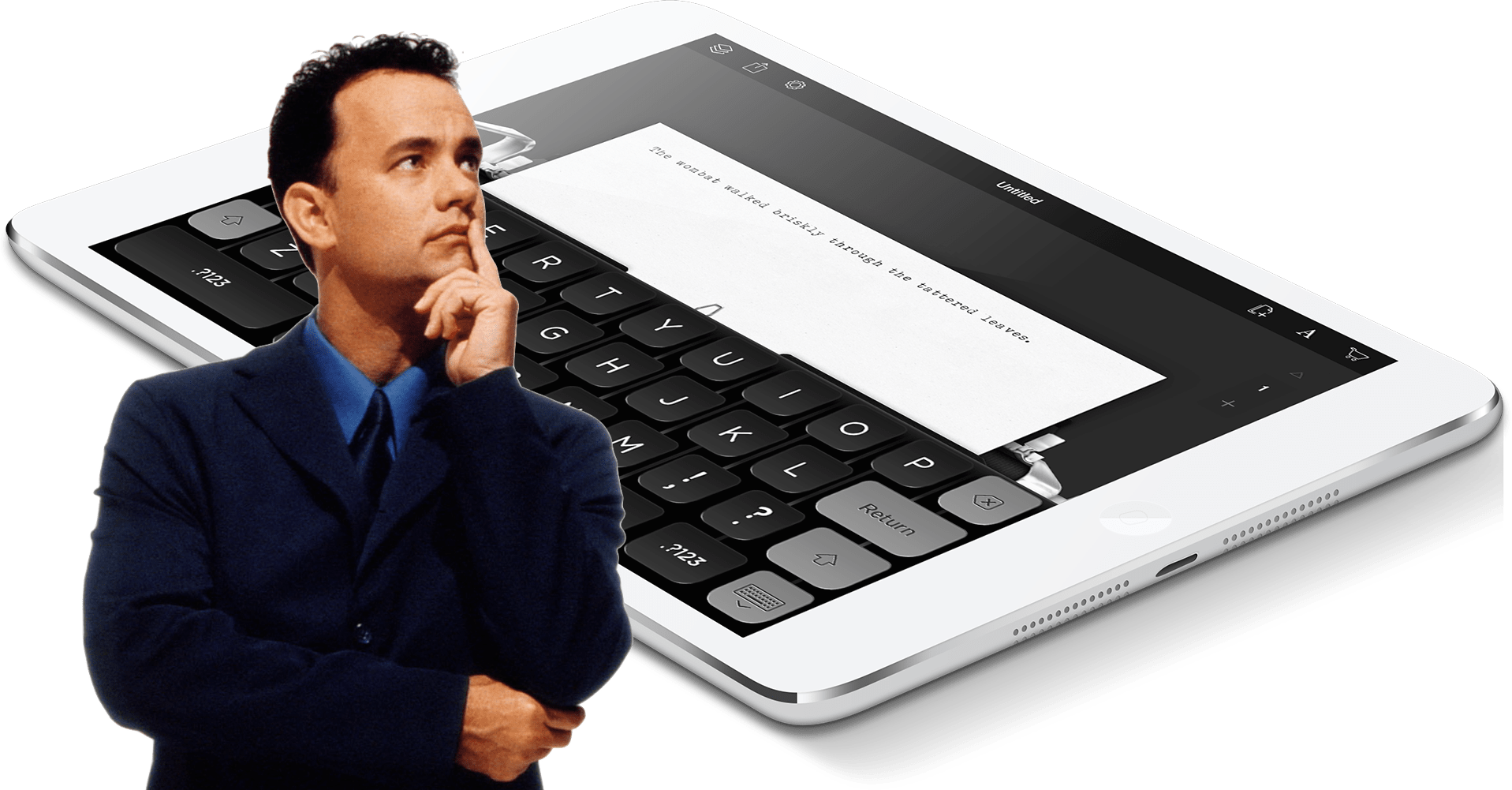 Apple Interviews Tom Hanks Via Twitter About His New - Businessperson (1917x1001), Png Download