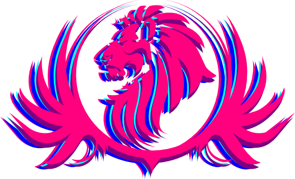 Pink Lion Crest Clip Art - Pink Lion (600x365), Png Download
