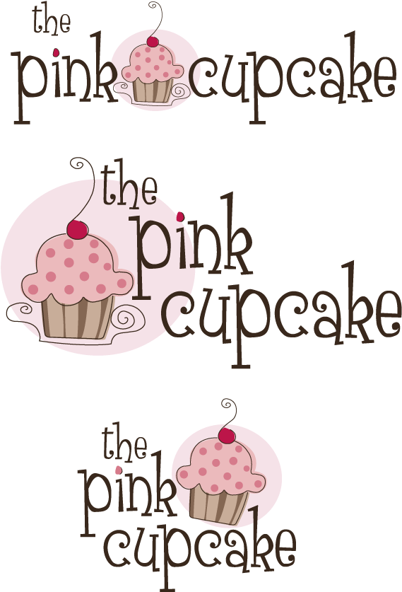 The Pink Cupcake - Cupcake (573x864), Png Download