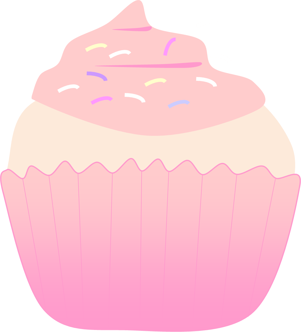 Pink Cupcake Clip Art - Cupcake (1031x1139), Png Download