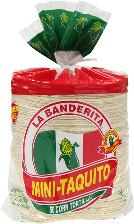 Mini Taco Corn Tortillas - La Banderita Mini Tortilla (712x882), Png Download