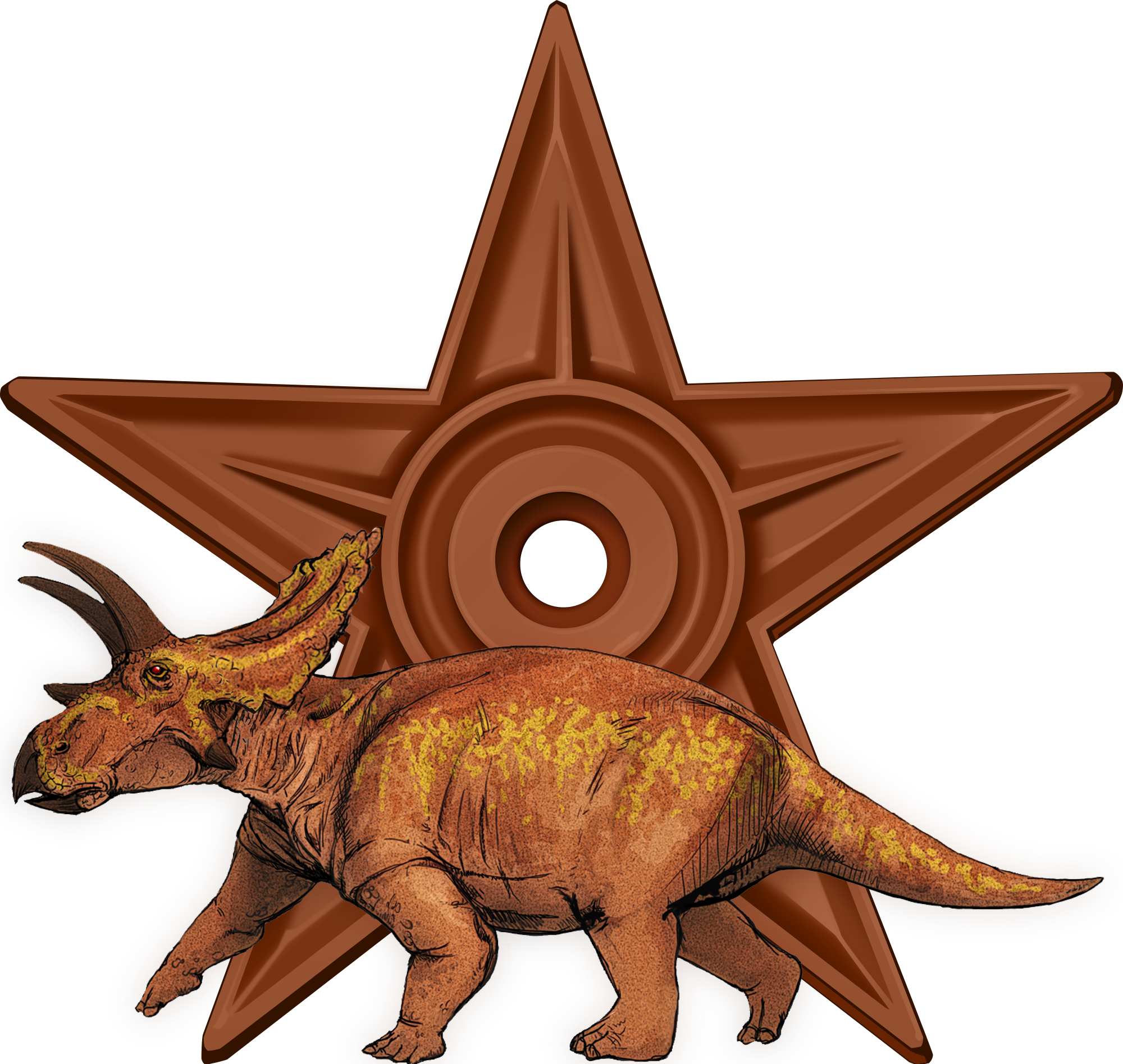 Bronze Barnstar Of Dino (2000x1895), Png Download