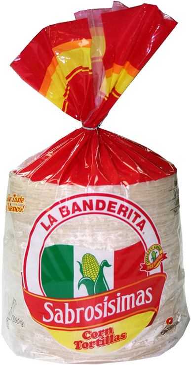 Sabrosisimas Corn Tortillas - La Banderita Flour Tortillas, Burrito Grande - 10 Count, (712x882), Png Download