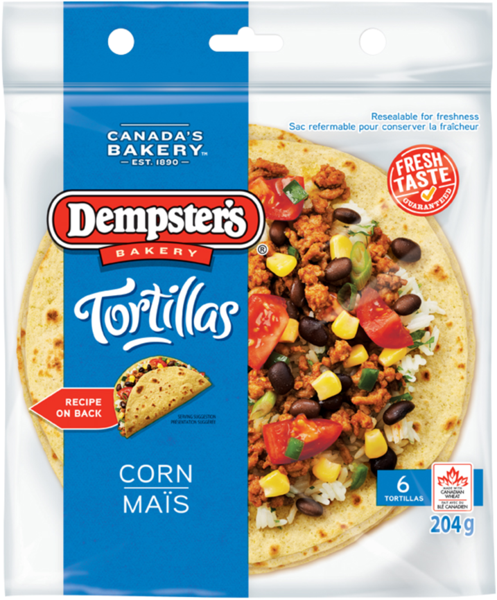 Dempster's Corn - Gluten Free Tortillas Canada (800x959), Png Download