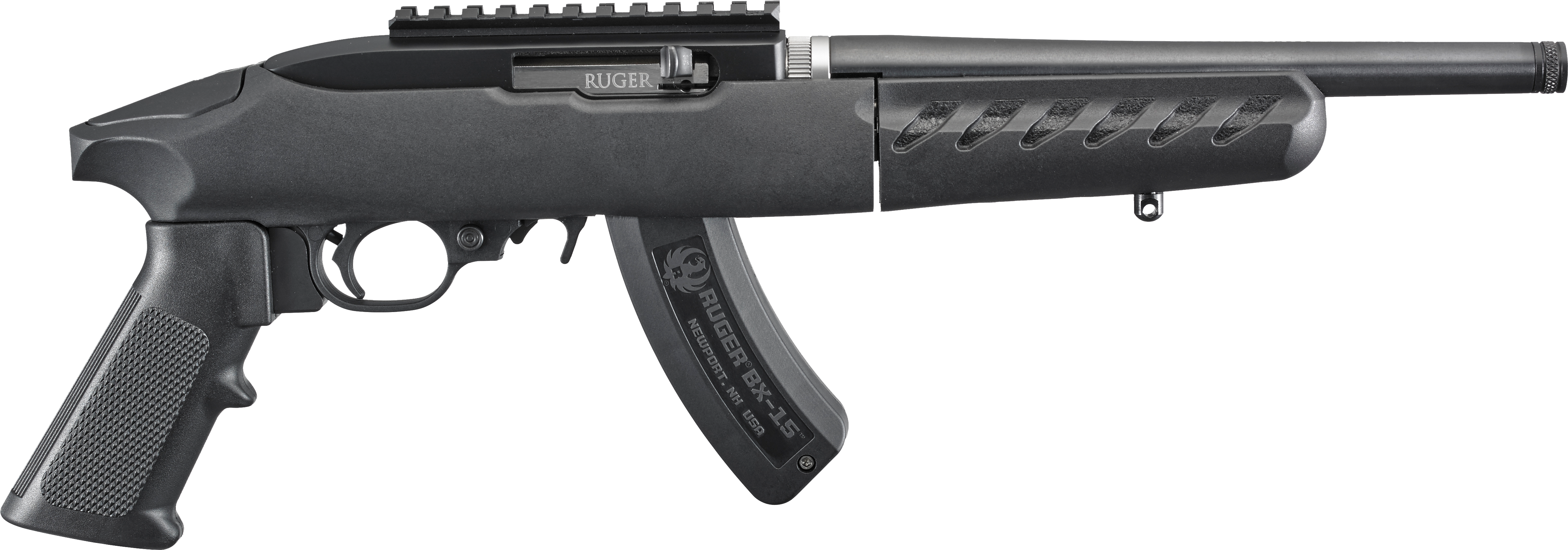 Ruger 10 22 Charger Takedown Black (5079x2046), Png Download