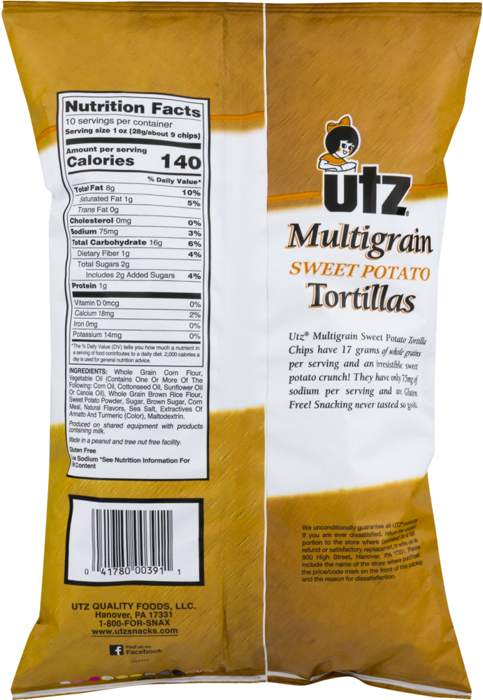 Utz Tortillas, Multigrain Sweet Potato - Navitas Naturals Organic Camu Camu Powder, 3-ounce (1000x1000), Png Download