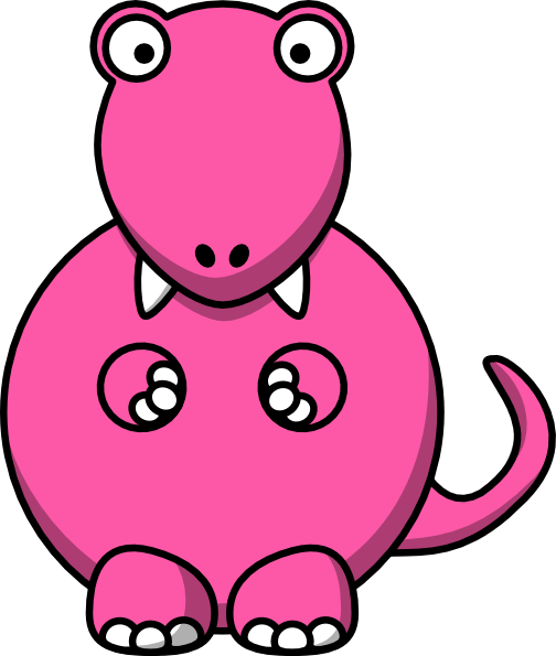 Light Pink Dinosaur Svg Clip Arts 504 X 595 Px (504x595), Png Download