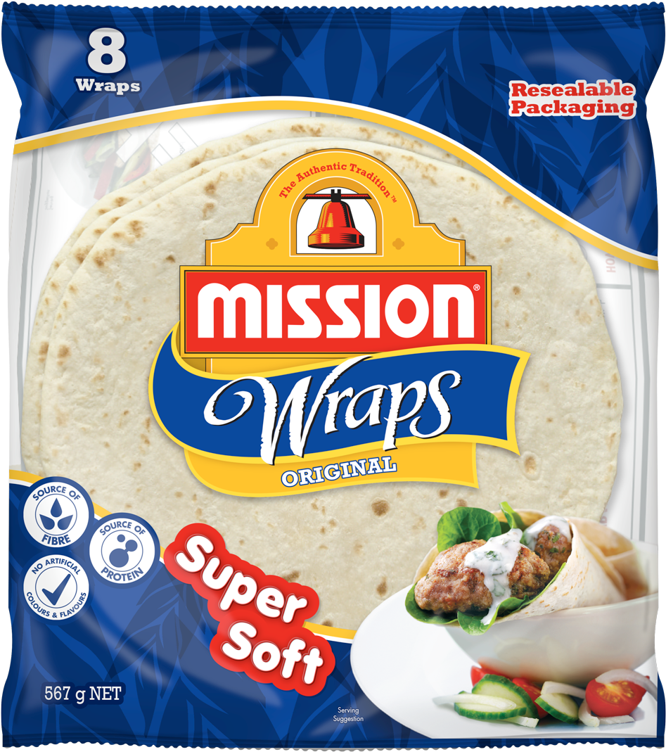 Mission Original Wraps 10” - Coles Spinach Wrap (1105x1105), Png Download