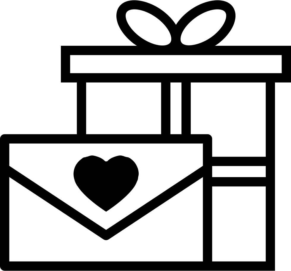 Love Letter And Gift Box With Ribbon Comments - Sobre O Regalo Para Invitacion (980x912), Png Download