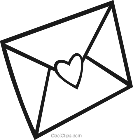 Love Letter Royalty Free Vector Clip Art Illustration - Carta De Amor Vetor (456x480), Png Download