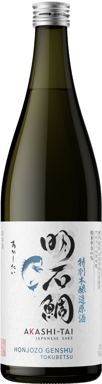 An Undiluted Sake From Akashi-tai, Fuller In Body And - Akashi Tai Honjozo Tokubetsu (476x1686), Png Download
