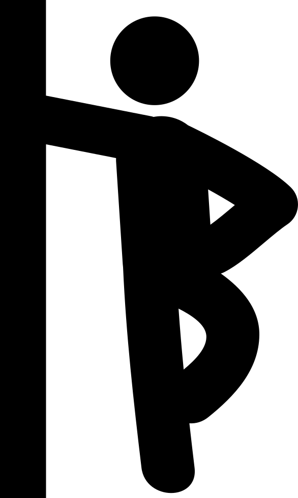 Man Leaning Against The Wall Comments - Stick Man Leaning On A Wall (586x980), Png Download