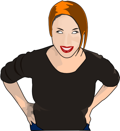 Woman Leaning Over Clip Art - Clip Art Woman (600x510), Png Download