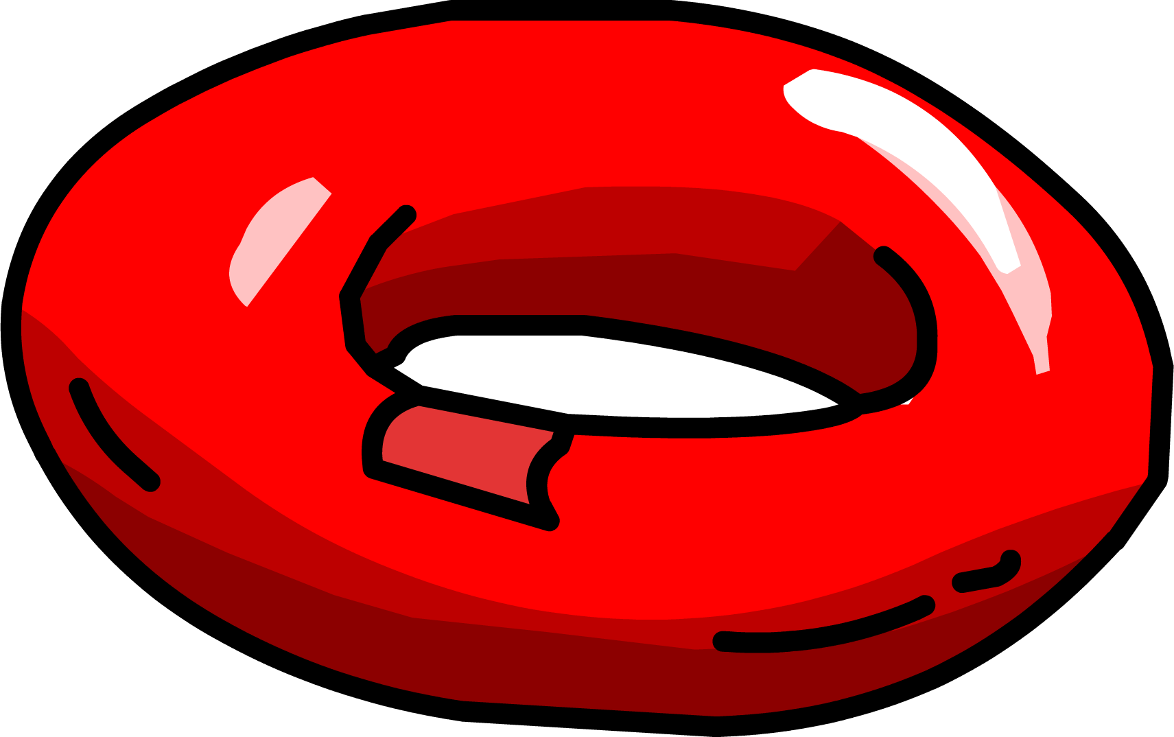 Red Biscuit Tube - Club Penguin Red Tube (1711x1074), Png Download