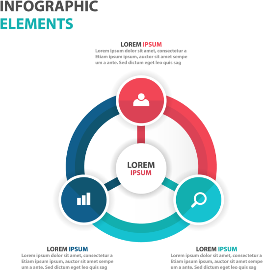 Abstract Colorful Circle Business Infographics Elements, - Vector Graphics (640x640), Png Download