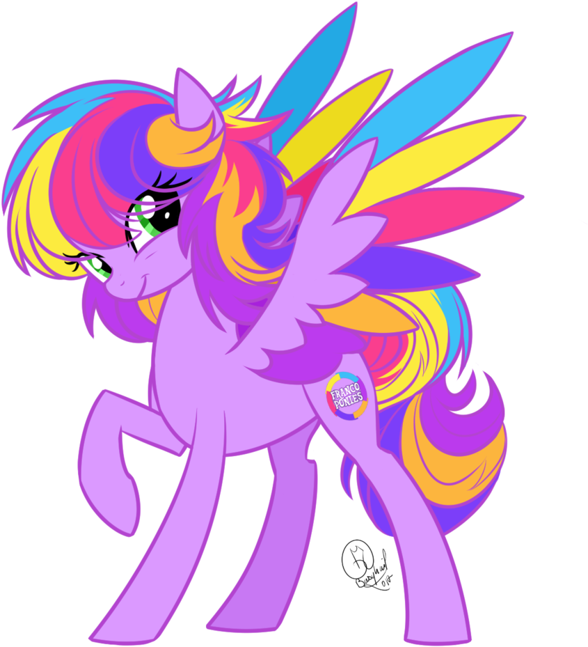 Basykail, Colored Wings, Female, Mare, Multicolored - Pony (1056x1024), Png Download