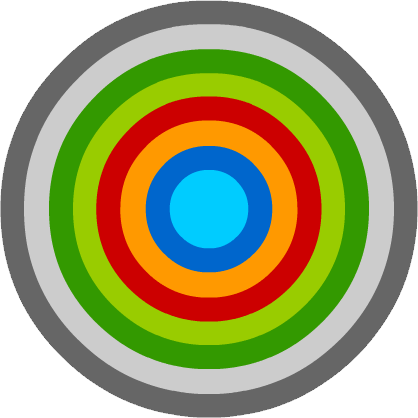 A Colorful Circle - Portrait Of A Woman In A Rose Dress (418x418), Png Download