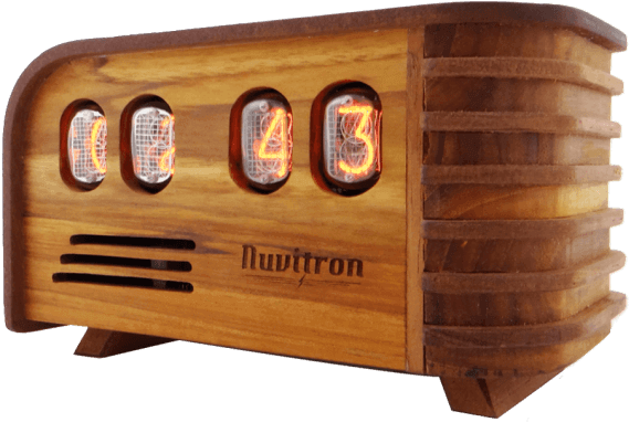 The Vintage Nixie Tube Clock - Nuvitron Nixie Clock Review (600x630), Png Download