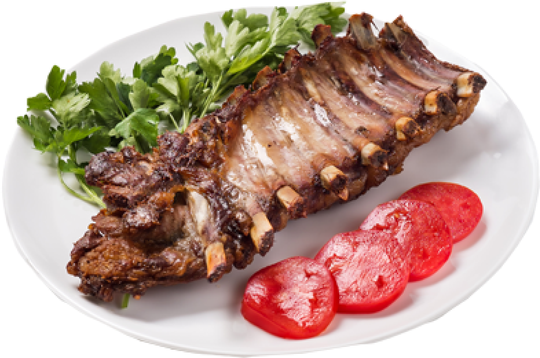 Glazed Pork Medallions - Pork Ribs (1200x520), Png Download
