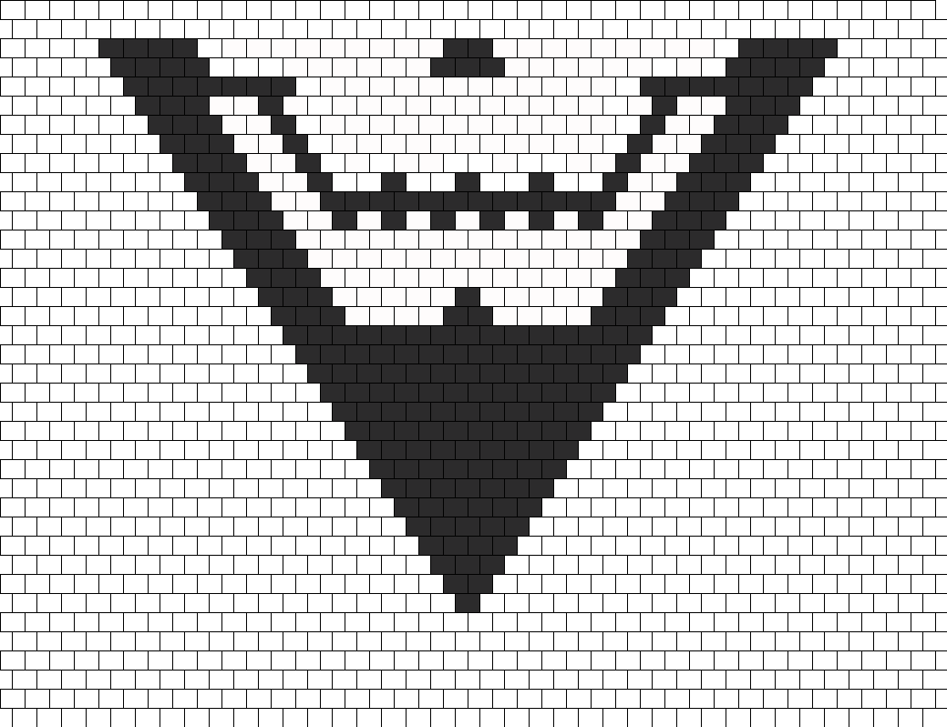 Skull Bandana Bead Pattern - Cross-stitch (1039x798), Png Download