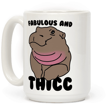 Fabulous And Thicc - Fiona The Hippo Shirt (484x484), Png Download