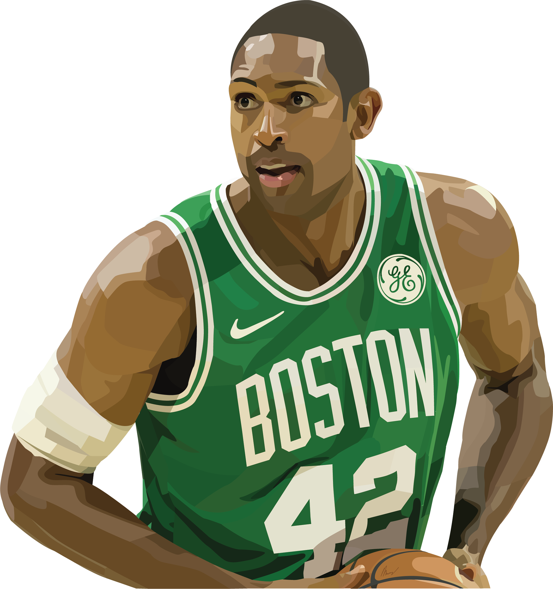 Al Horford Vector Illustration - Boston Celtics Gordon Hayward Green Name And Number (1920x2046), Png Download