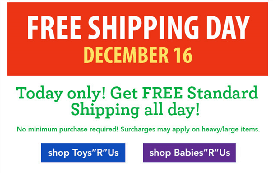 Download Free Shipping No Minimum At Toys R Us Today Only
