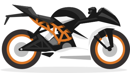 Master Slider In Ipad - Sport Bike Illustration Png (458x274), Png Download