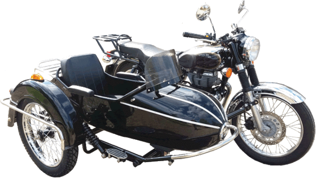 Custom Sidecar - Royal Enfield Bullet Sidecar (640x362), Png Download