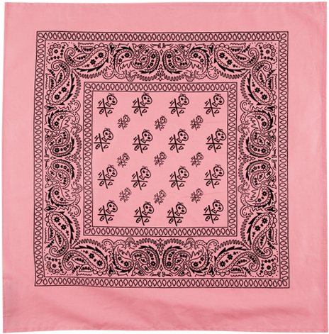 Pink Skulls Bandana - White Bandana (500x682), Png Download