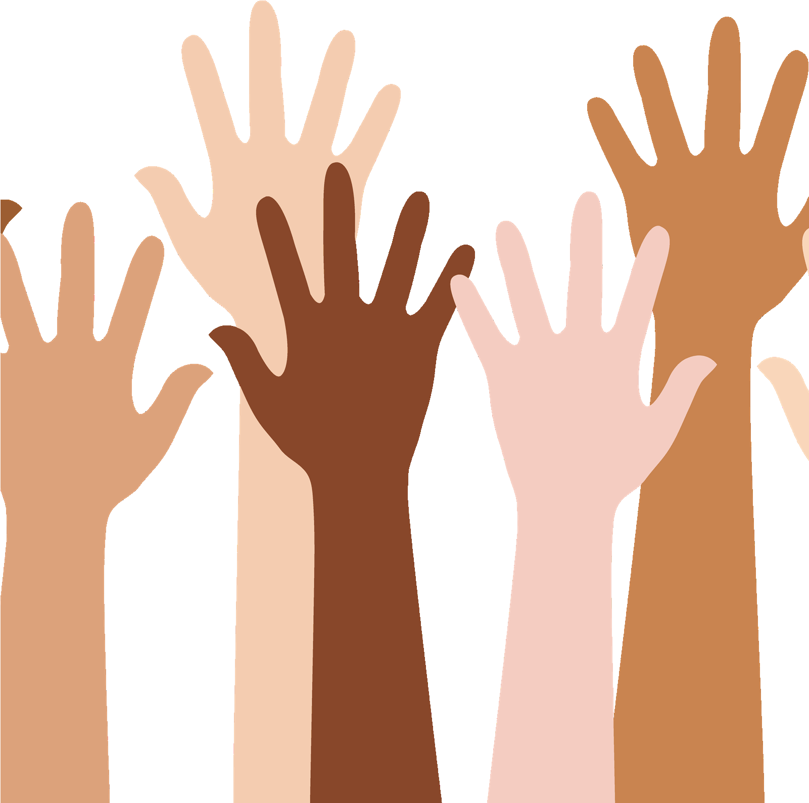 People Raising Hands Png (1600x1600), Png Download