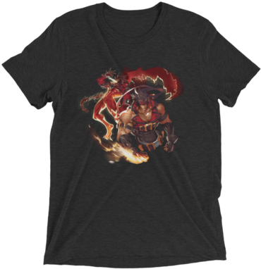 Short Sleeve T-shirt - Men's Jolly Roger - Destroyed - Triblend (multiple (400x400), Png Download