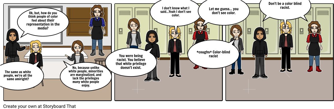 Color Blind Racism - Comics (1164x385), Png Download