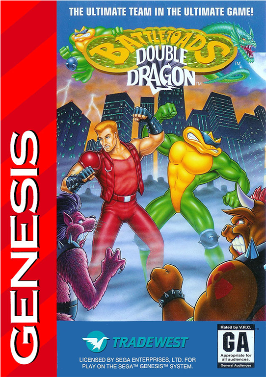 Battletoads And Double Dragon Genesis (768x768), Png Download