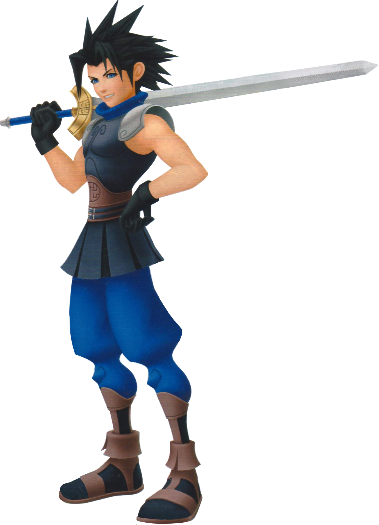 Zack Fair - Kingdom Hearts Psp Characters (1302x1803), Png Download