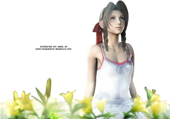 Zack Fair & Aerith Gainsborough - Aerith Gainsborough (570x424), Png Download