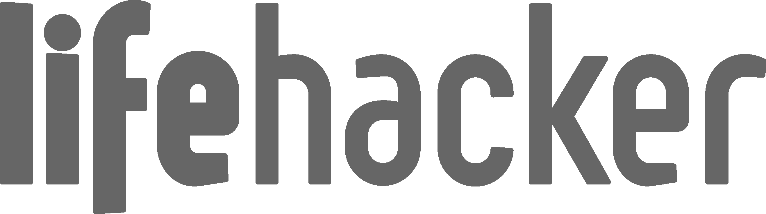 Lifehacker Logo Grey (2635x739), Png Download