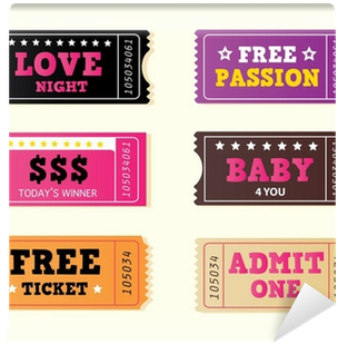 Collection Of Love Night Retro Tickets - Karten. Rosa Ausgabe Keramik Herz-ornament (400x400), Png Download