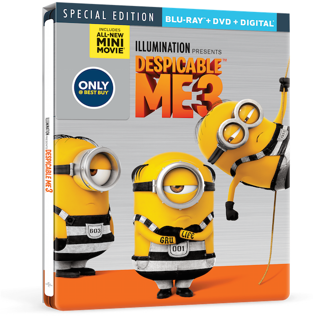 Despicable Me 3 Blu-ray - Despicable Me 3 [4k Uhd+bd Steelbook Limited Edition] (630x673), Png Download