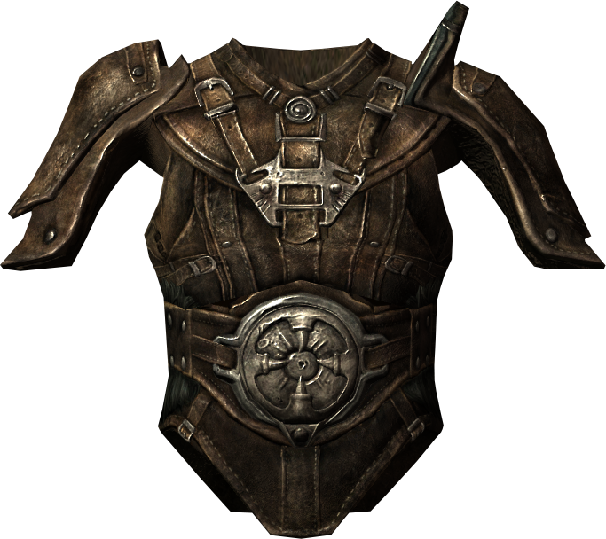 Leather Armor - Skyrim Armadura De Cuero (683x608), Png Download