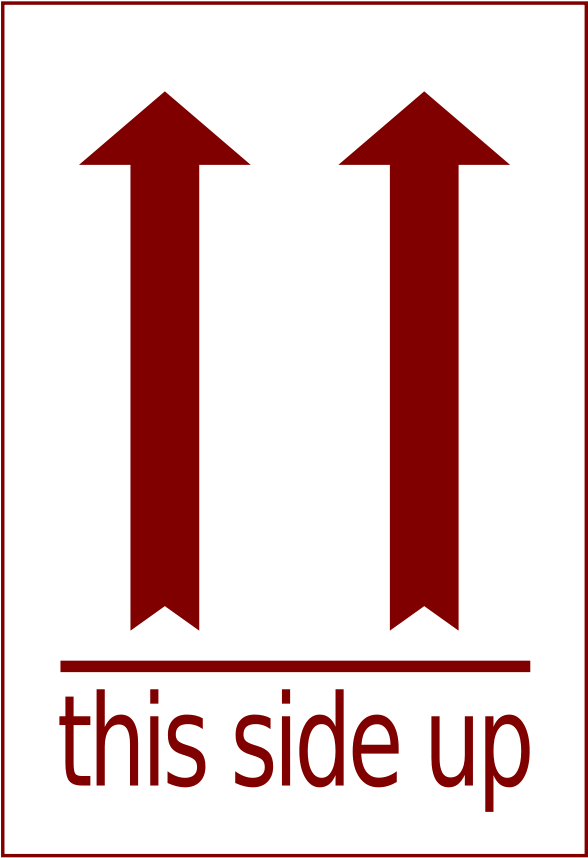 How To Set Use Side Up Label Clipart - Side Up Label (639x900), Png Download